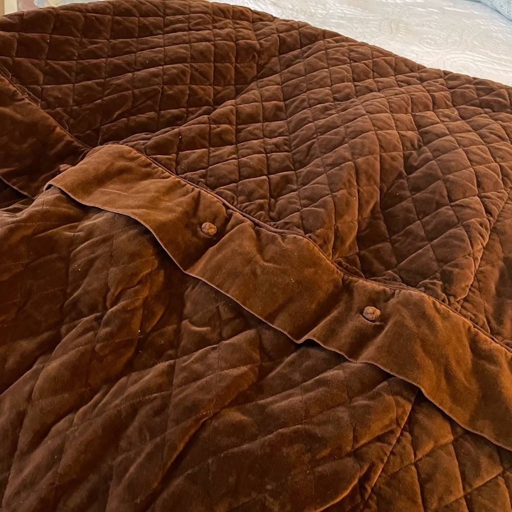 Rich Plush Duvet Comforter Cover Velveteen Queen Size Diamond Quilted